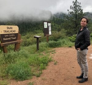 Business owner hiking in Colorado
